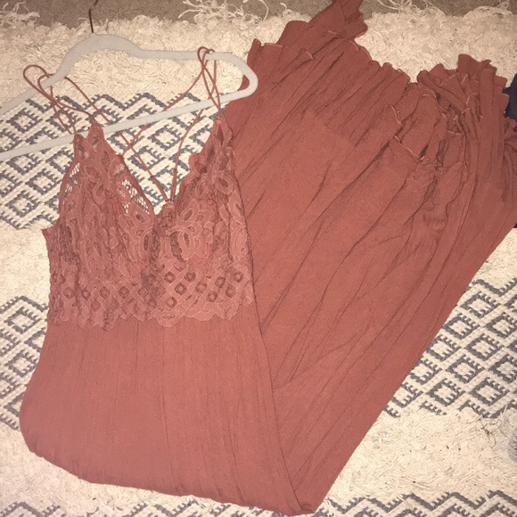 NWT Free People Adella Maxi Slip Dress Copper - Picture 8 of 8